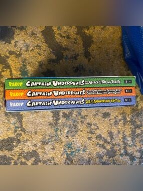Captain Underpants Book Set - Green, Orange, Blue